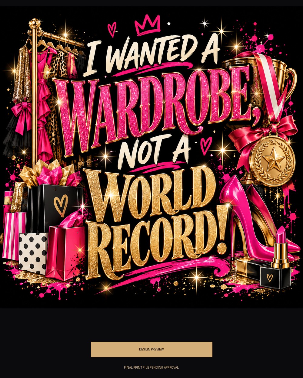 I Wanted a Wardrobe, Not a World Record — design preview